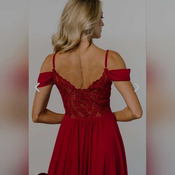 Baltic Born NWT Bianca Lace Maxi Dress (M) in Crimson - Picture 2 of 5